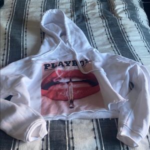 Playboy misguided cropped sweatshirt